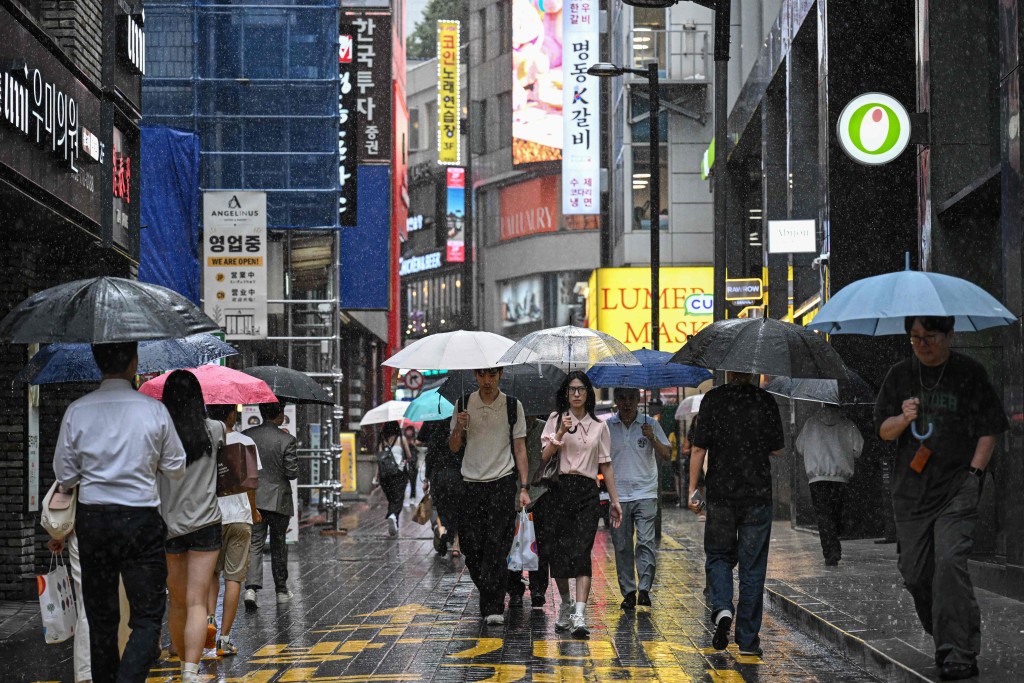 南韓近兩日強降雨。法新社