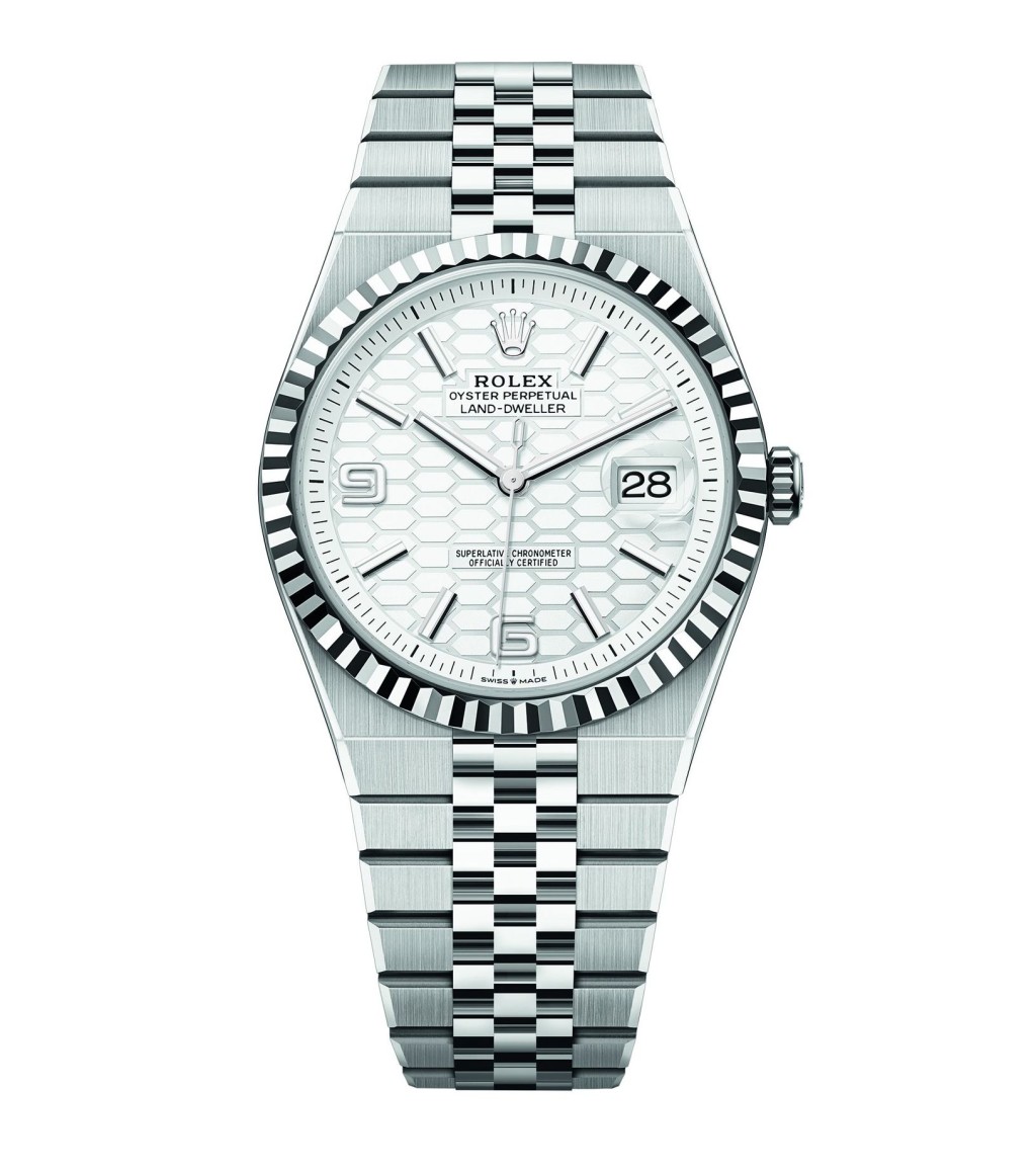 Rolex Land-Dweller,錶殼:40mm白金 / 機芯:7135型自動 / 售價:$124,200(白金)。 Rolex Land-Dweller,錶殼:40mm白金 / 機芯:7135型自動 / 售價:$124,200(白金)。