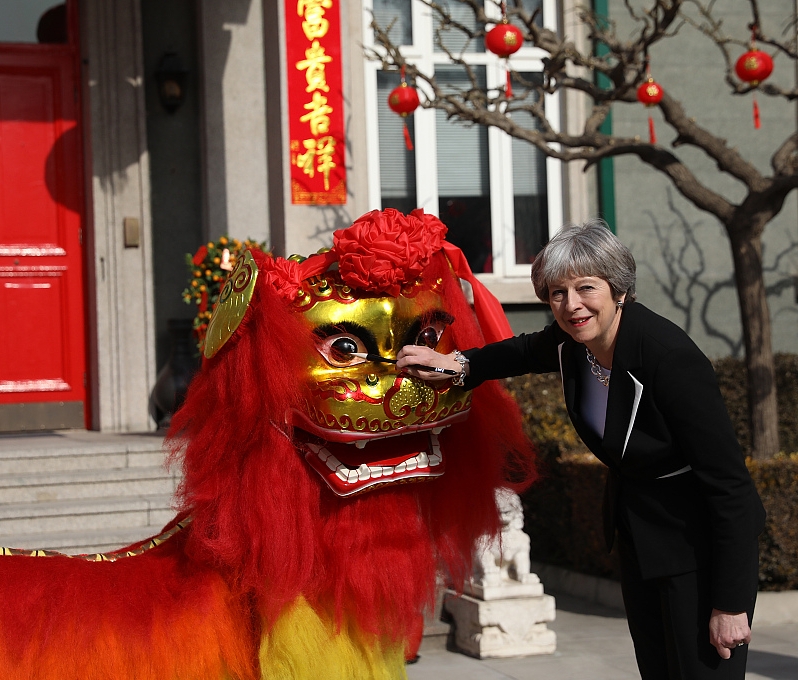 本月1日,英國首相文翠珊在首相府舉行春節慶祝活動。(網圖)