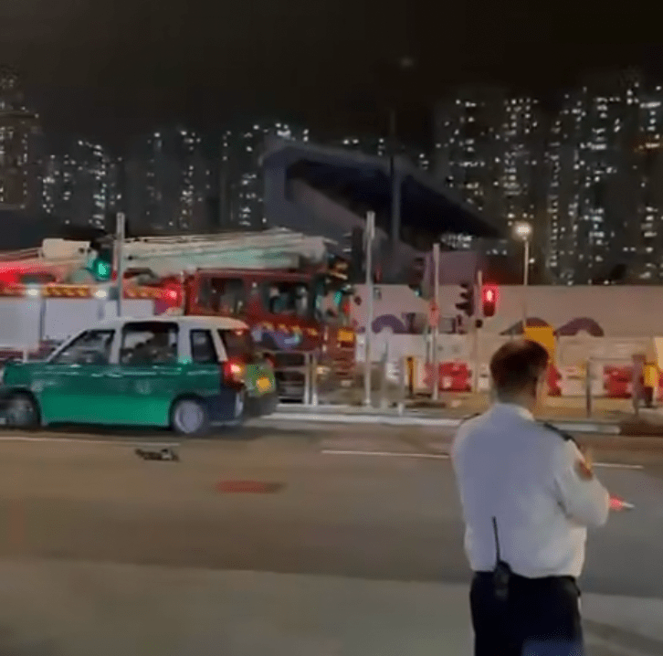 消防車到場。fb「車cam L（香港群組）」