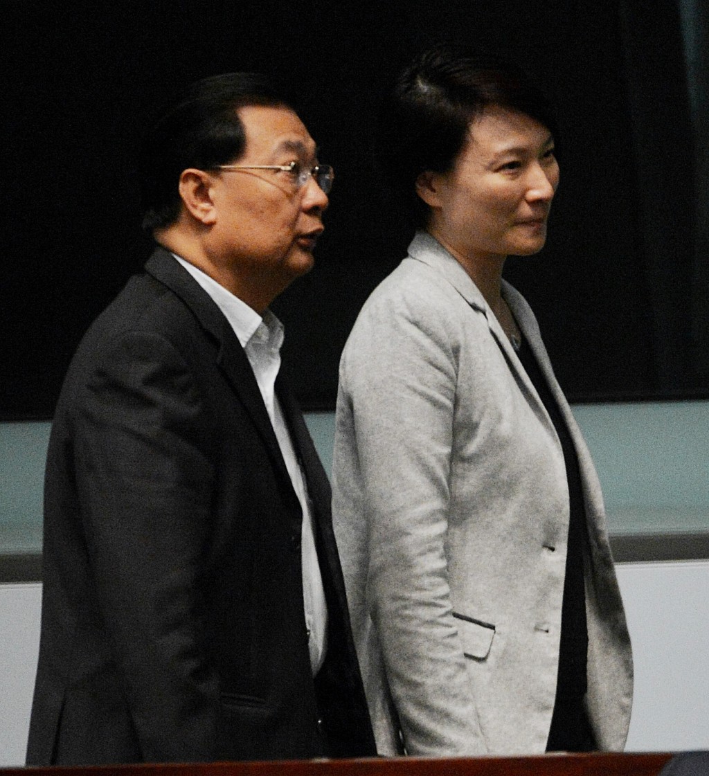 譚耀宗於2015年卸任民建聯主席，李慧琼接任。（資料圖片）