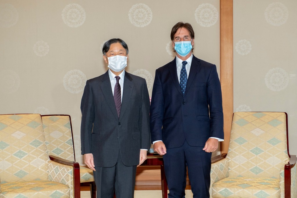 日本天皇德仁10月28日接见乌拉圭总统。路透社图片