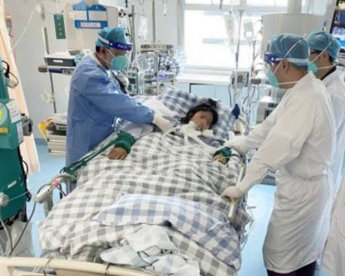 阿芳被轉入ICU搶救(網上圖片)