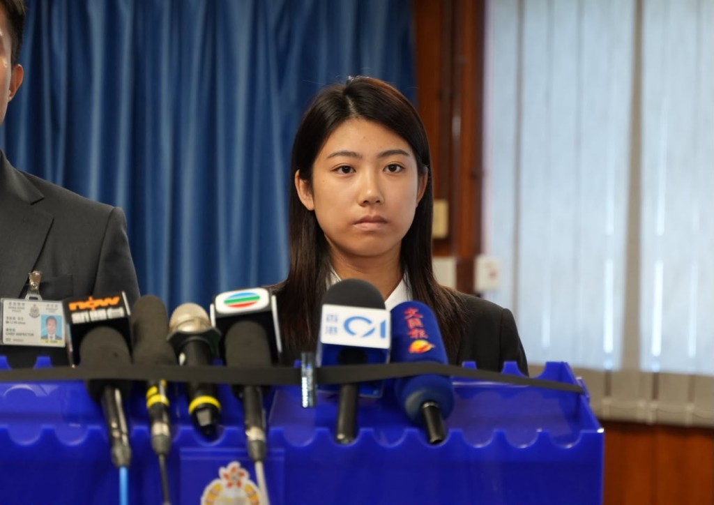 油尖警區刑事支援隊督察吳子筠。 油尖警區刑事支援隊督察吳子筠。