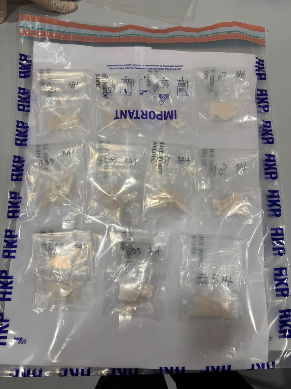 警方檢獲的可卡因共重約3.6公斤,毒品總市值約290萬元。 警方檢獲的可卡因共重約3.6公斤,毒品總市值約290萬元。