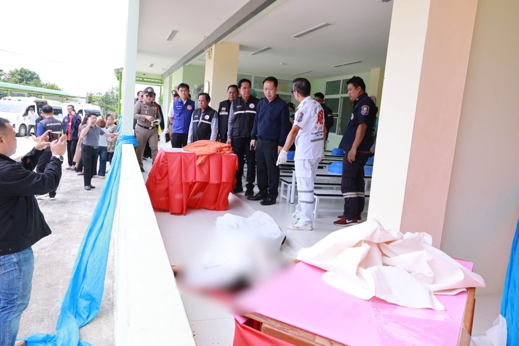 泰國東部春武里府發生幼稚園槍擊案。Facebook@Chonburi PR 泰國東部春武里府發生幼稚園槍擊案。Facebook@Chonburi PR