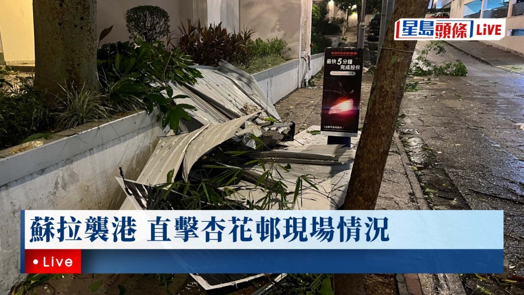 蘇拉襲港 直擊杏花邨現場情況