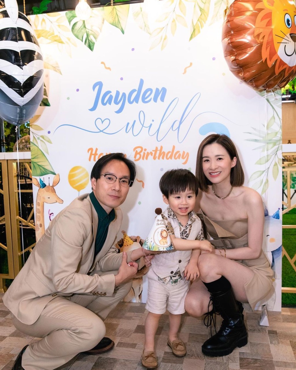 沈卓盈與老公為囝囝Jayden搞2歲生日會。