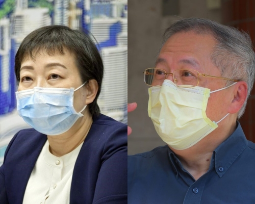張宇人(右)早前回應張竹君(左)，指「這班專家」不懂計算風險。