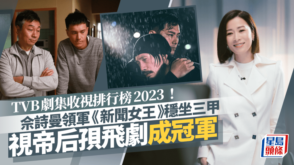TVB劇集收視排行榜2023！佘詩曼領軍《新聞女王》穩坐三甲 視帝后孭飛劇成冠軍