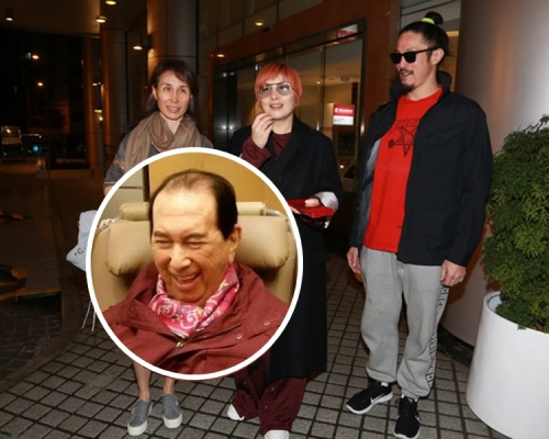 左起：何超凤、何超仪和老公陈子聪。小图为何鸿燊。