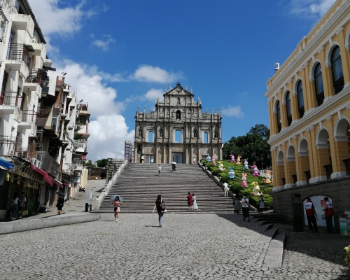 大三巴牌坊近日旅客稀少。網上圖片