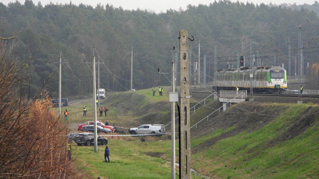 波蘭中部鐵路遭爆炸破壞。 路透社