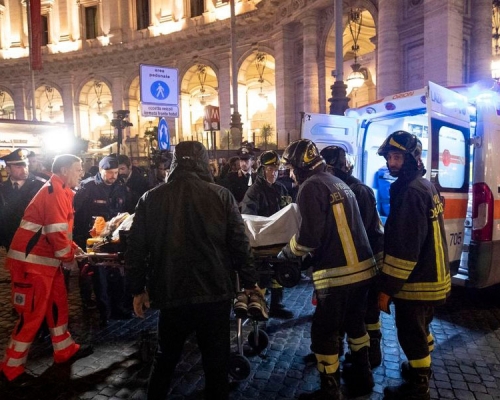 意大利罗马一个地铁站发生扶手电梯意外，最少20人受伤。AP