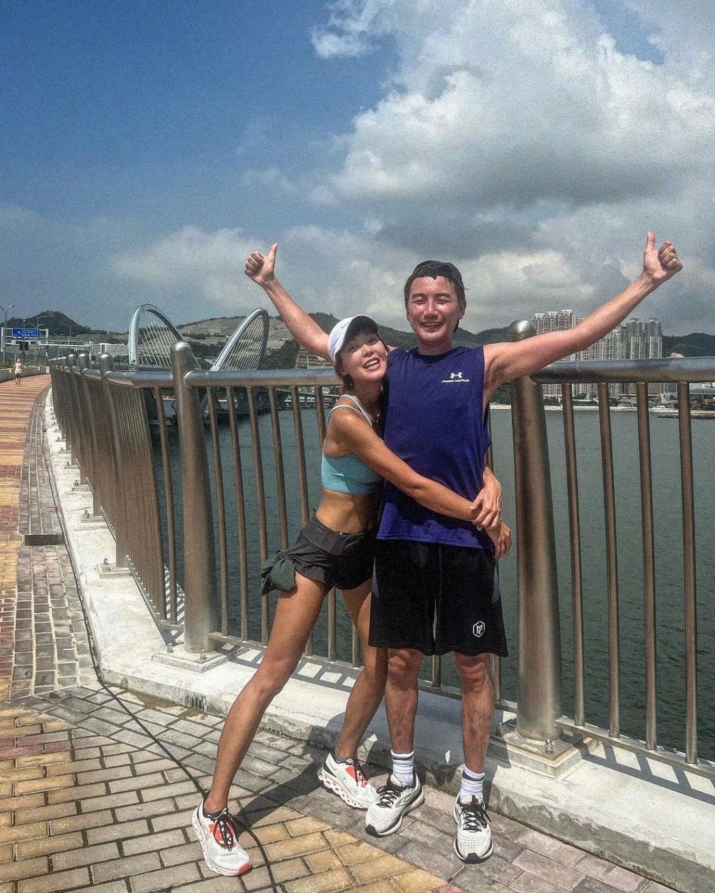 梁諾妍今日與洪永城去跑步。