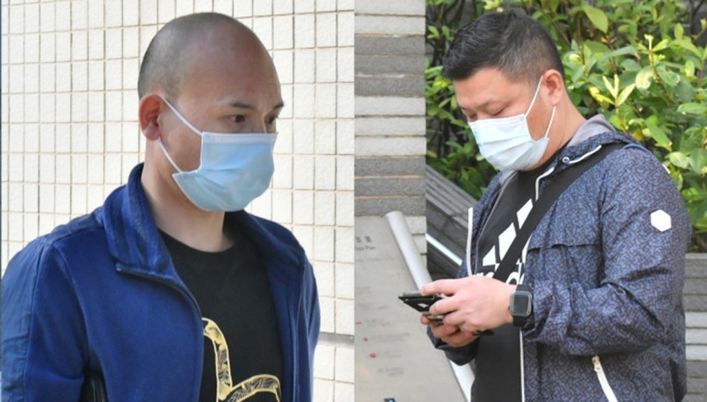 由左至右被告:胡愛民及周永林。盧江球攝