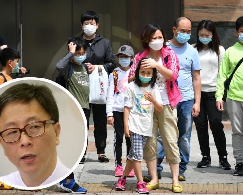 何栢良指,放寬措施後,全民都仍要戴口罩一段長時間。資料圖片