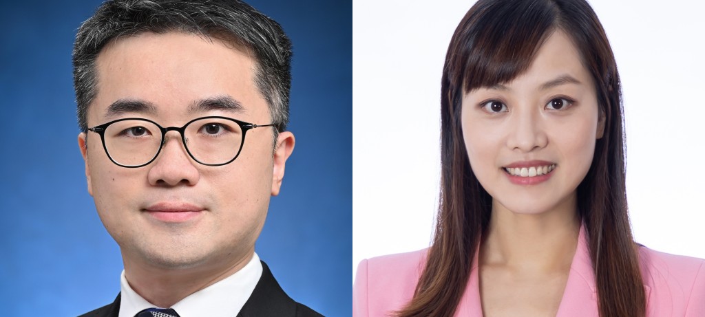 新获委任的副局长，包括施俊辉(左)及张曼莉(右)。政府新闻处图片