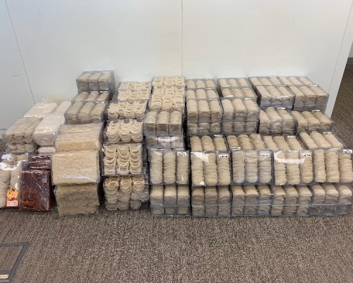 海關昨日檢獲約105公斤懷疑走私燕窩,估計市值約350萬元。政府新聞處圖片