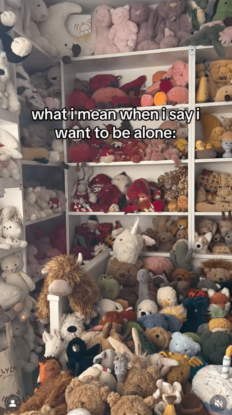 Hope Roberts的Jellycat收藏堆滿房間。Hope Roberts社交平台 Hope Roberts的Jellycat收藏堆滿房間。Hope Roberts社交平台