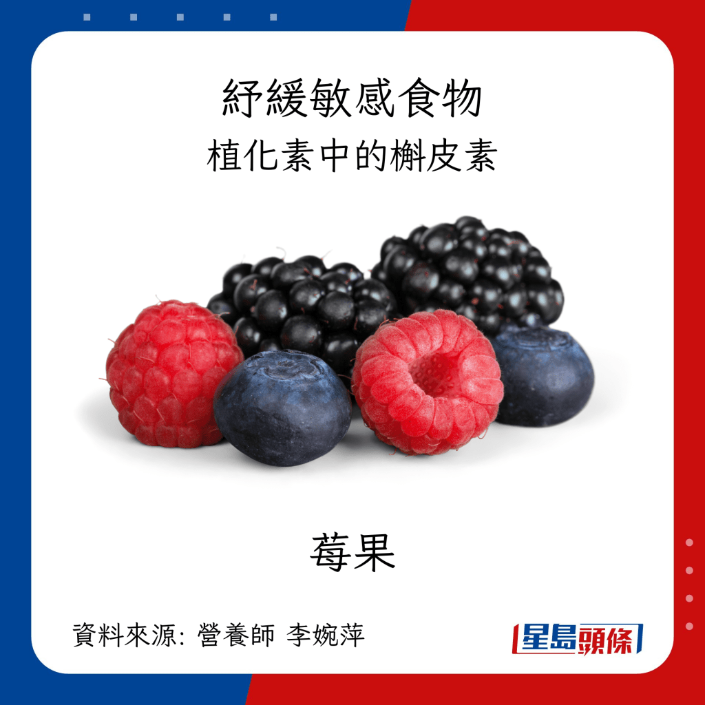 紓緩敏感食物：莓果