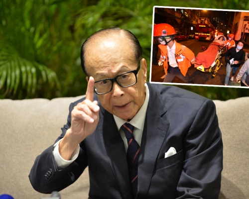 李嘉誠表示,對火災帶來的傷痛深感難過。資料圖片