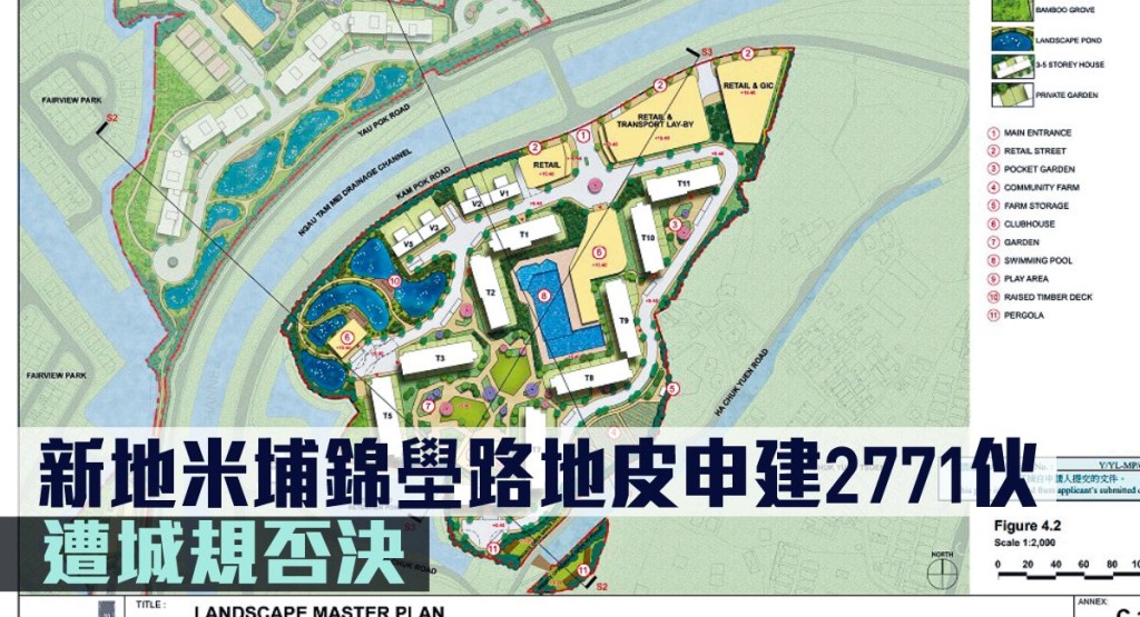 新地米埔錦壆路地皮申建2771伙，遭城規否決。