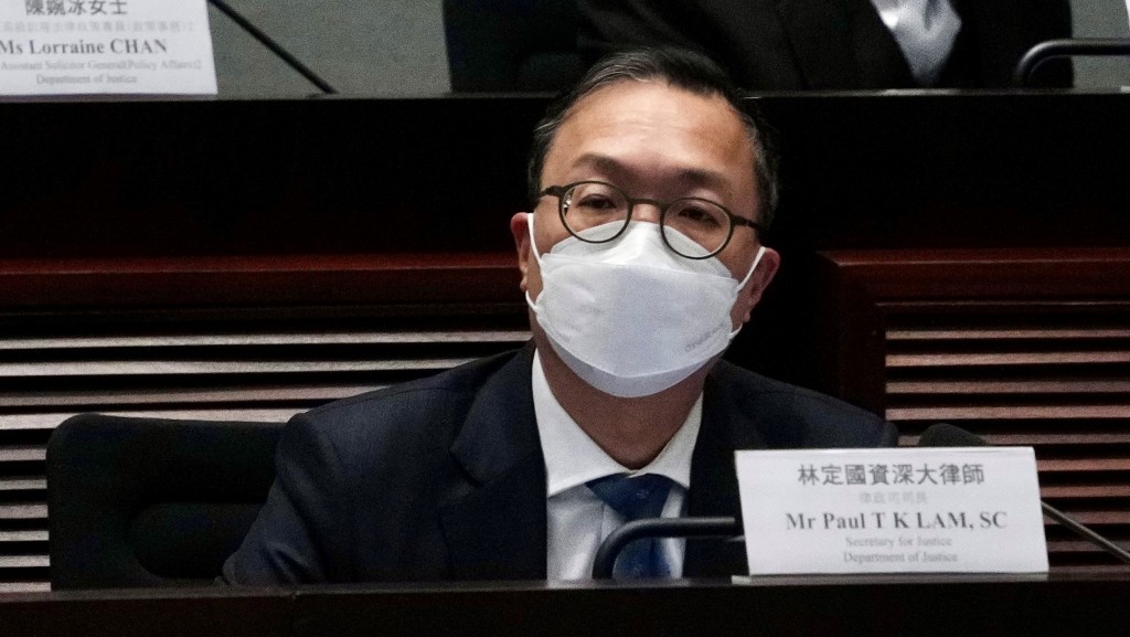 律政司司長林定國。蘇正謙攝