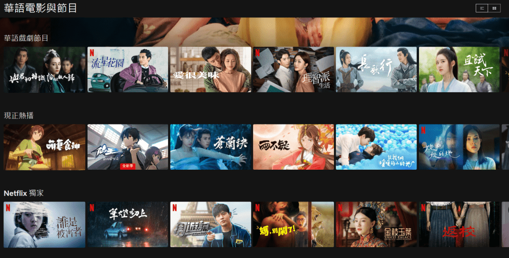 Netflix 隱藏代碼 - 華語電視劇與節目：100375