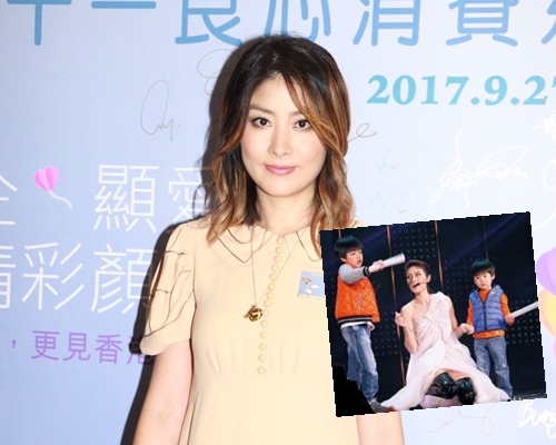 陳慧琳等囝囝長大後，母子檔做義工。