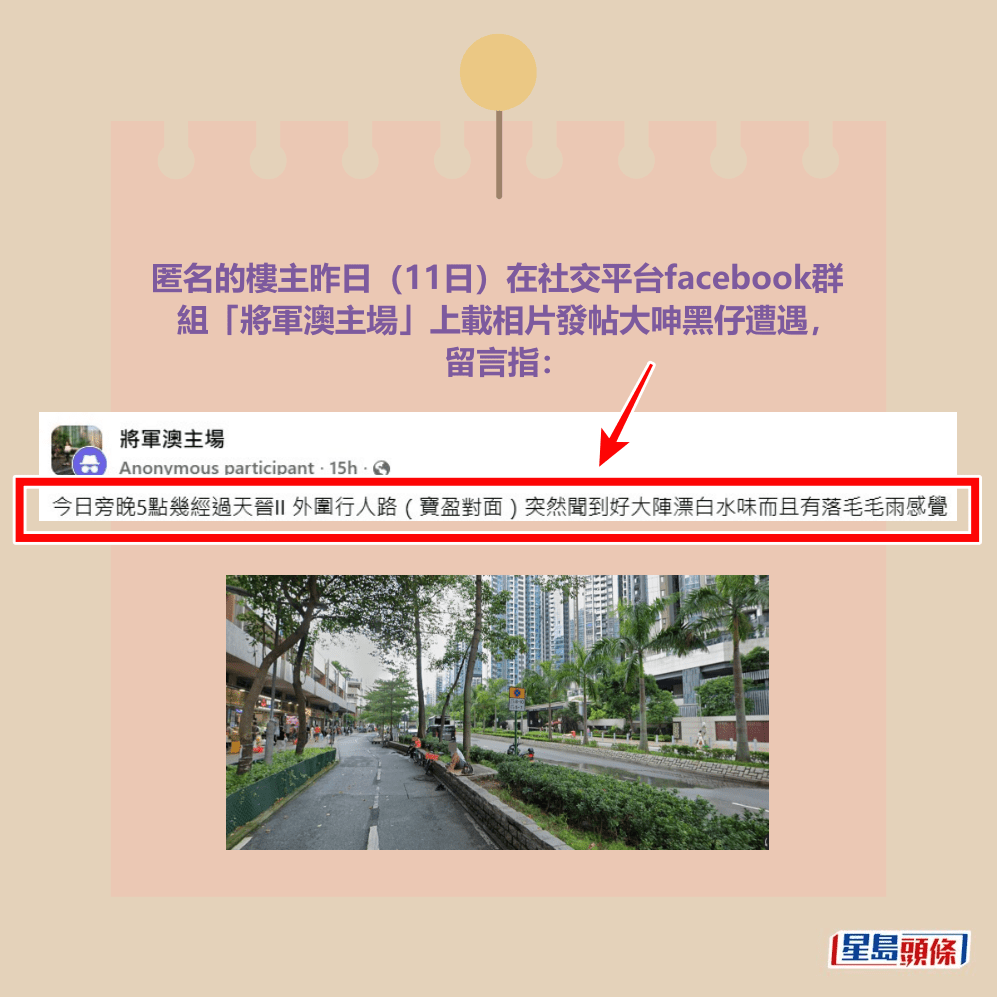 facebook截图(资料来源:facebook将军澳主场)和Google地图截图 facebook截图(资料来源:facebook将军澳主场)和Google地图截图