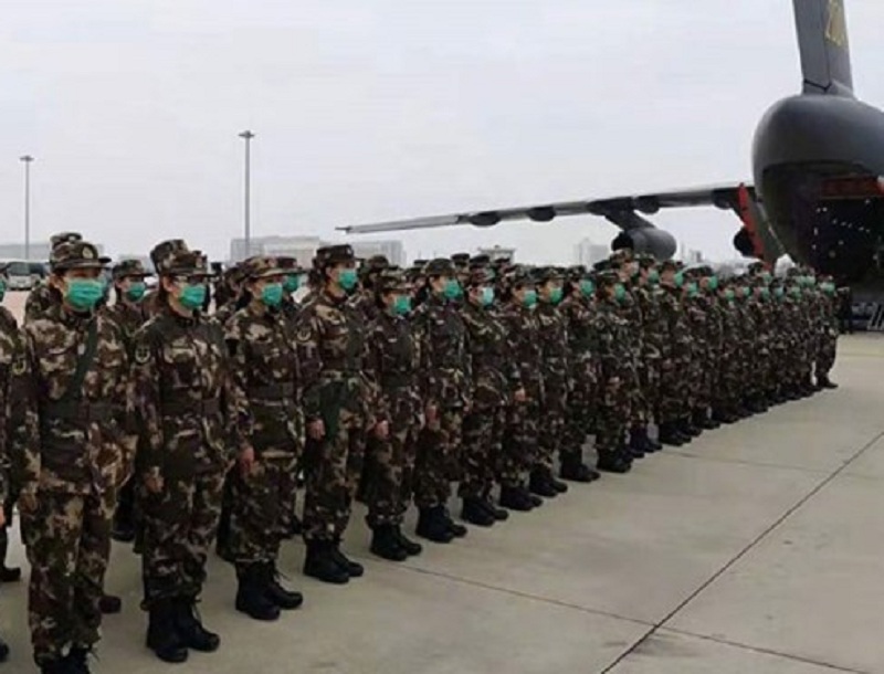 前赴武漢支援的軍醫。網上圖片