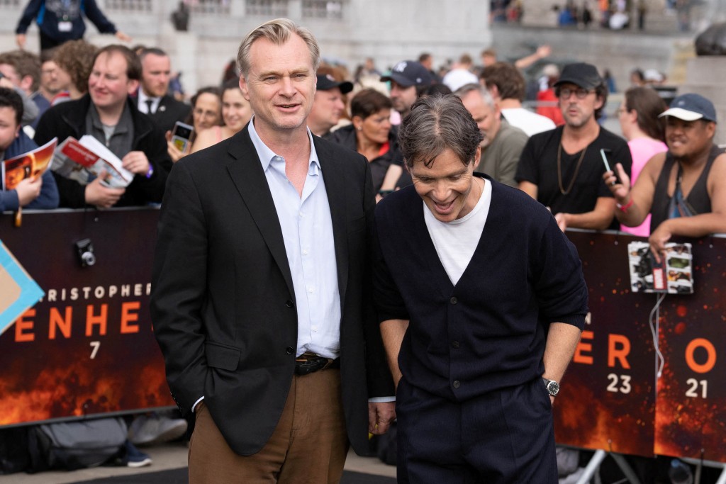 電影《奧本海默》主要演員及導演，倫敦首映只行紅地毯以示對罷工支持。  路透社