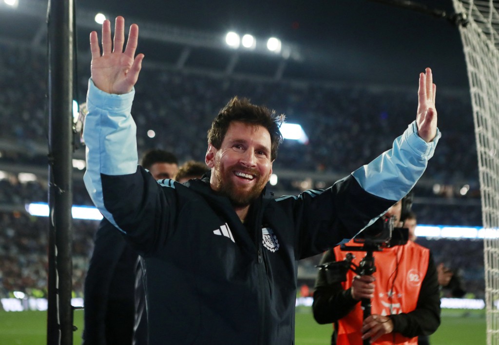 美斯感謝球迷入場支持。路透社