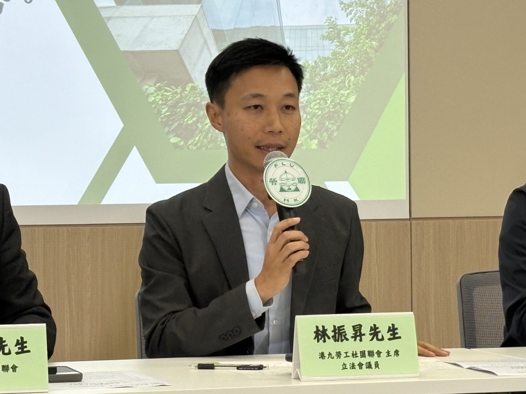 勞聯主席、立法會議員林振昇。黃子龍攝