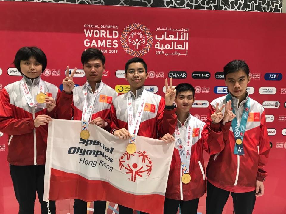港乒乓球隊在2019特奧夏季世界賽單打賽日為香港增添4面金牌。（香港特殊奧運會FB圖片）