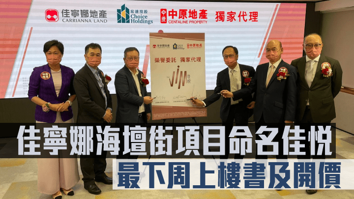 佳寧娜海壇街項目命名佳悅，最下周上樓書及開價。