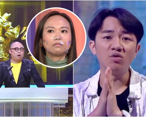 無綫電視（TVB）節目《開心大綜藝》昨晚播出的一集大玩「自抽」。節目截圖