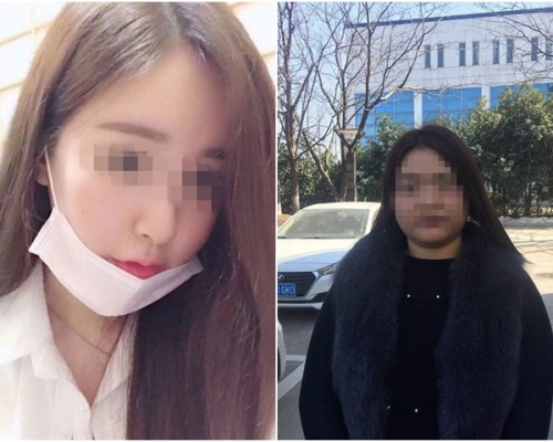 左圖為王女扮女神的照片;右圖為真身。網圖