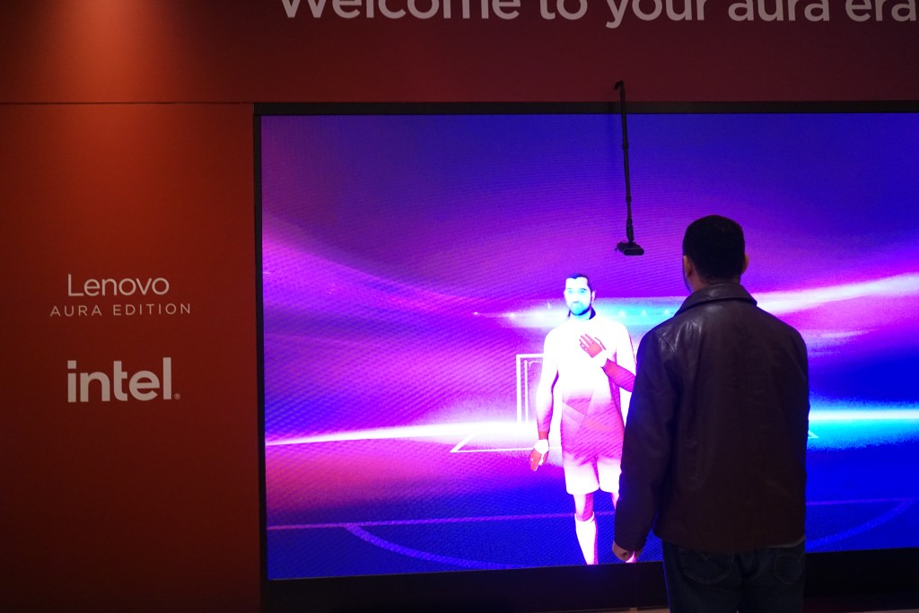 聯想展台。 新華社