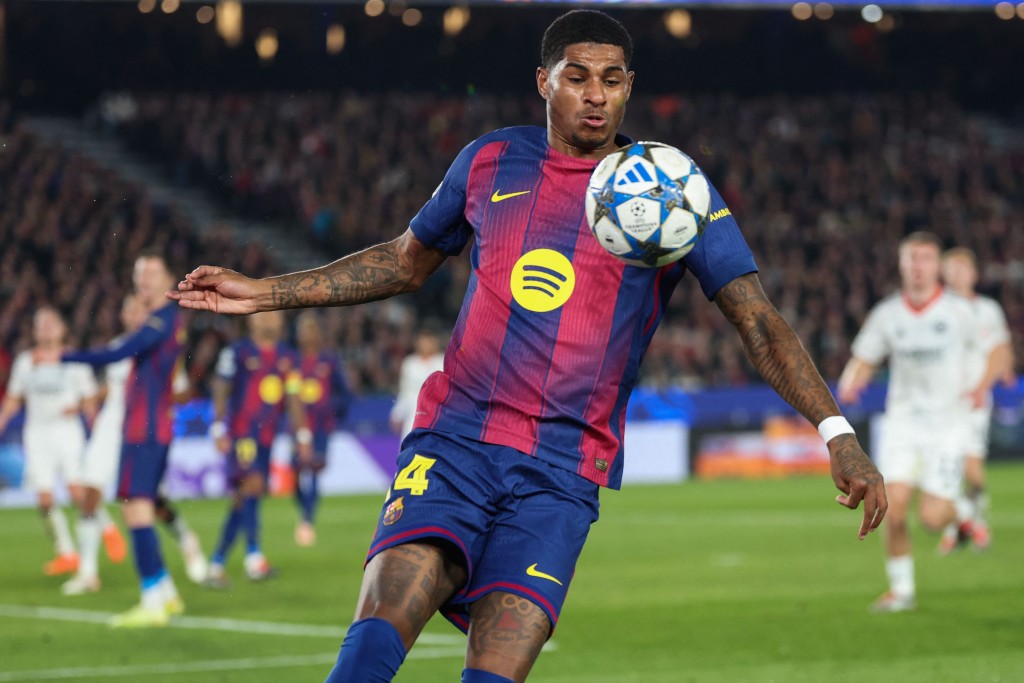 消息指巴塞會買斷拉舒福特。法新社 消息指巴塞會買斷拉舒福特。法新社