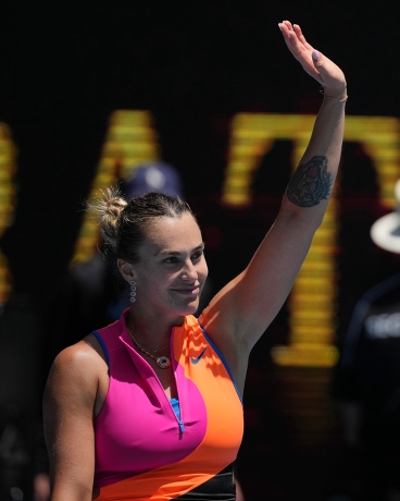 開出「再見Ace」完結比賽的莎芭蘭卡。美聯社