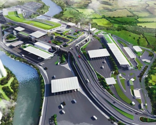 蓮塘口岸大樓模擬圖。資料圖片