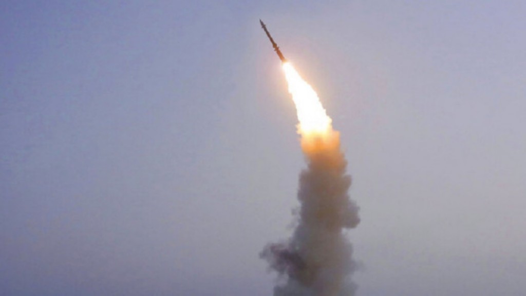 南韓軍方指北韓凌晨向黃海發射多枚巡航導彈。資料圖片