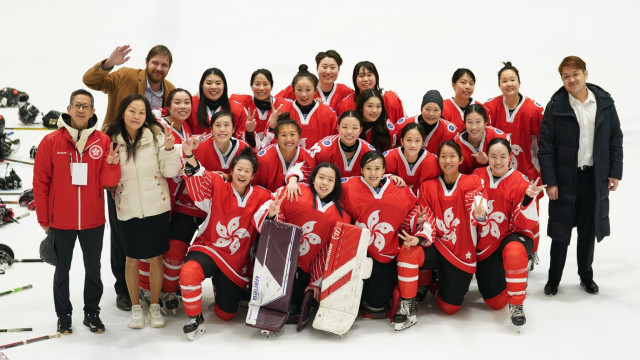 香港女子冰球队历史性获世锦赛金牌。资料图片