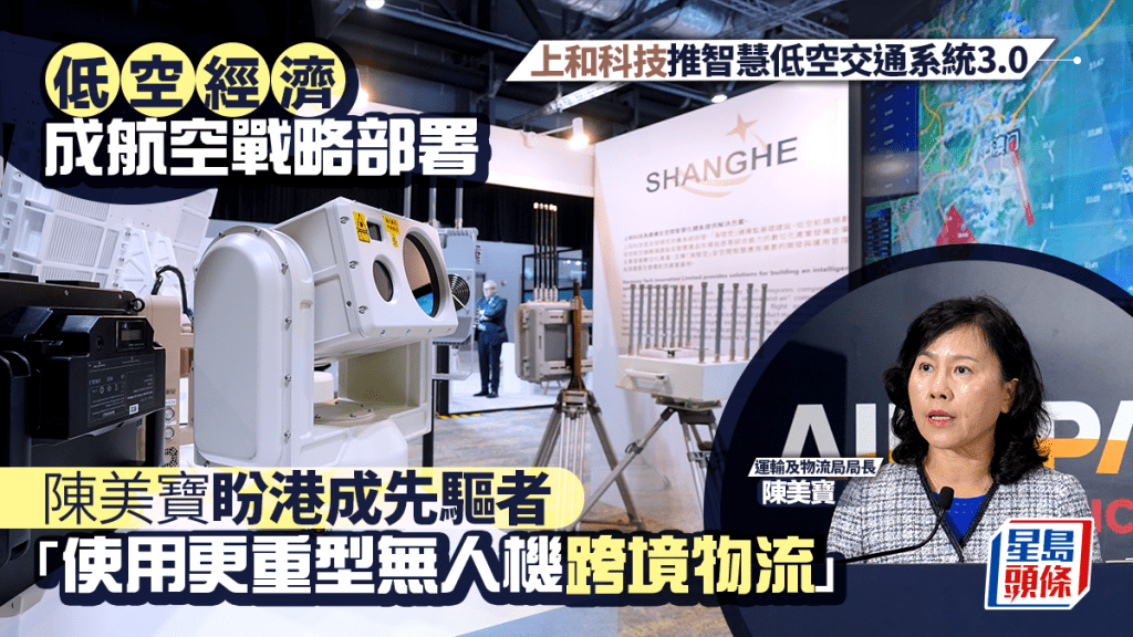 低空经济成航空战略部署 陈美宝盼港成先驱者 「使用更重型无人机跨境物流」