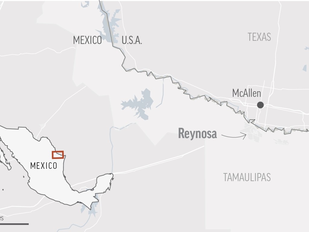 事發地點為美墨邊境城市雷諾薩市（Reynosa）。AP相片