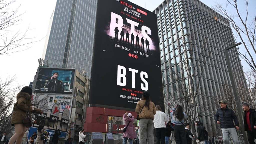 防彈少年團（BTS）於本周末在首爾舉行回歸演唱會。（法新社）