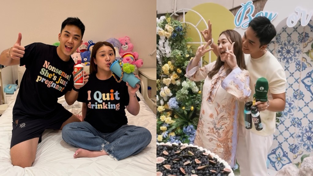 「億萬駙馬」伍富橋豪辦Baby Shower富貴妻梁兆楹揭曉「伍梁液」性別  睇見呢隻色真實反應曝光