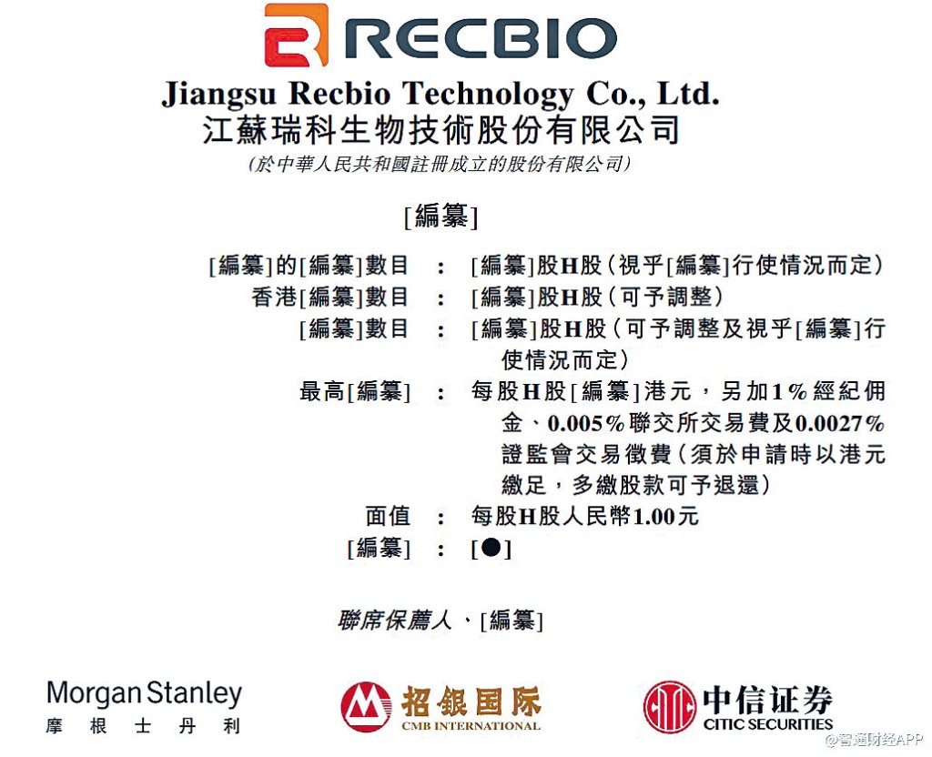 上市申请文件披露，瑞科生物的疫苗组合包括11款创新型疫苗。